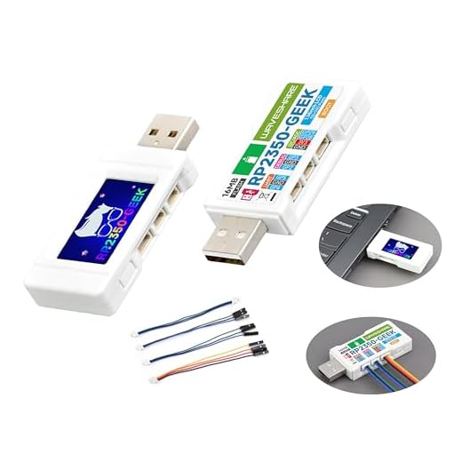 RP2350-GEEK Development Board, Based On RP2350 Microcontroller, with 1.14inch IPS LCD Screen 240x135 Pixels 65K Color, USB Debugging Downloader, for Debugging Most 3.3V Arm Microcontrollers