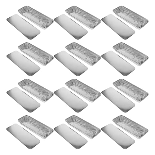 UTHCLO 15 Sets of Disposable Aluminum Foil Pans for BBQ Catering and Food Preservation