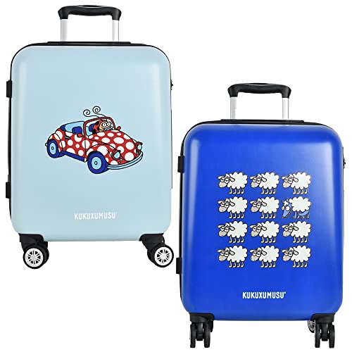 Kukuxumusu Set 2 Maletas De Viaje, 56.5 X 42 X 21 Cm Cada Una En Abs Y Policarbonato, 4 Ruedas 360 Y Candado, Marino Y Turquesa Kukuxumusu Set 2 Maletas De Viaje, 56.5 X 42 X 21 Cm Cada Una En Abs Y Policarbonato, 4 Ruedas 360 Y Candado, Marino Y Turquesa