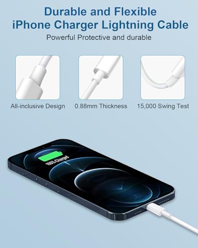 USB C Lightning Kabel 2M [Apple MFi Zertifiziert], iPhone Ladekabel 2M USB C auf Lightning Kabel Schnellladekabel iphone Aufladekabel für iPhone 14/13 Pro Max/12 Mini/11/XR/XS/XS Max/X/8 Plus/SE/iPad