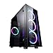 Price comparison product image iONZ KZ02 PC MIDI TOWER CASE M/ATX GAMING TEMPERED GLASS WITH 3 iONZ FRGB FANS