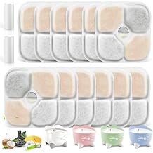 12 Pack Pet Fountain Filters for Catit PIXI Cat Drinking Fountain, Replacement Triple Action Water Filter with Ion-exchange Resin & Activated Carbon