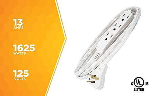 Woods SlimLine Flat Plug Extension Cord Two-Pack #TOP24