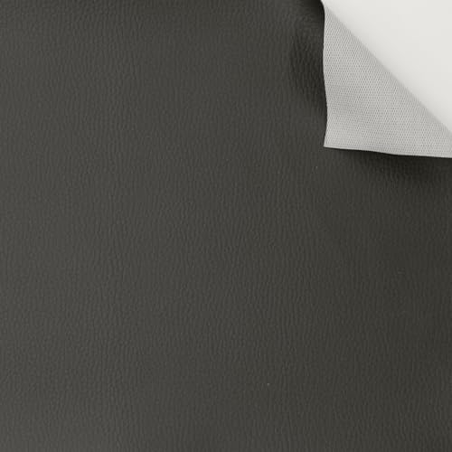 econuk - Tessuto per imbottiture, lavori manuali e fai da te, ecopelle morbida, ecopelle per sedie, divani, borse, cuscini, selle per moto, copertine per auto (100 cm x 70 cm, Antracite)