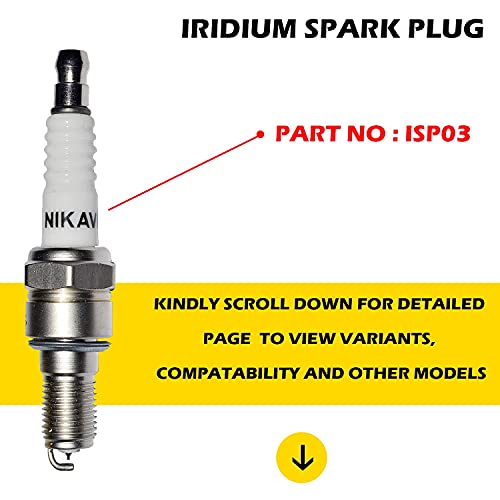 Image of NIKAVI ISP03 Iridium Spark Plug Compatible for HONDA Activa (Model from Mar'09 up to Jan'13)