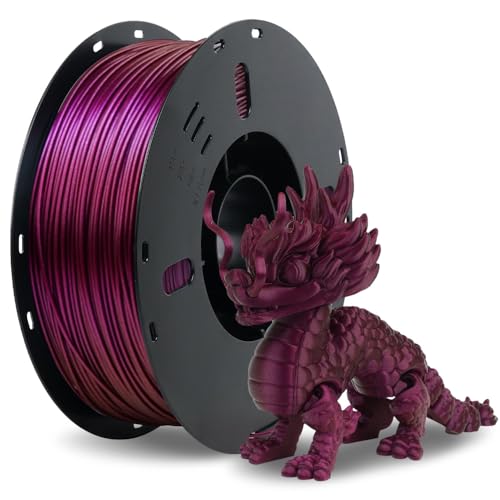Image of VOXELAB Chameleon HS PLA Filament 1.75mm+ /- 0.02mm, Color Changeable Rapid PLA 3D Printer Filament, Max 500mm /s High Speed Printing, Changing Colors Filament 1kg Spool (2.2lbs),Abyssal Red
