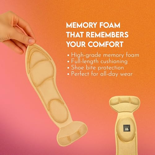 Image of Bellies Memory Foam Insoles for Women - Full Length Cushioned Insole pads for Comfort, for Bellies (Mojdi) Shoes, with Shoe Bite Protector, Pain Relief, Adjustable Universal Size, Pack of 2