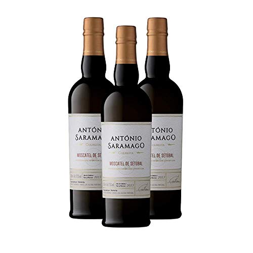 António Saramago Moscatel de Setúbal 500ml - Vino Fortificado - Paquete de 3