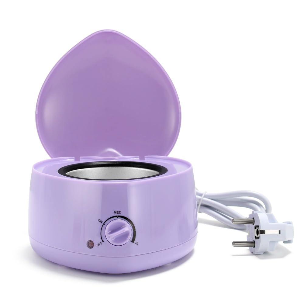 Mini calentador de cera para depilación de 200 ml, calentador de cera portátil con olla de silicona, calentamiento rápido, temperatura ajustable, adecuado para uso doméstico, bikini y depilación