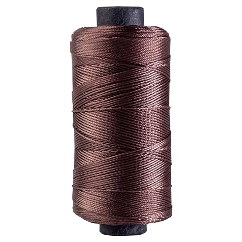 Big Kizzy Brown 250m Nylon Thread for Hair Extensions Sew in Human Hair Weft and Wigs - Non-Slip and Comfortable Hold for Hand and Machine Tied Weft