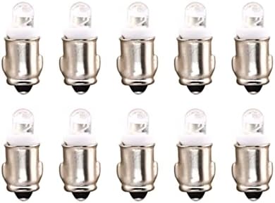 YnGia 10PCS T5 74 LED Bulbs Car Gauge Speed Dash Bulb Dashboard Instrument Light, 3 SMD 2721 37 286 Wedge Interior Lamp Gauge Cluster Indicator Light Panel Light White 24V