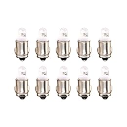 YnGia 10PCS BA7S LED Dashboard Light Bulbs, F3 1 12V 50LM Red Car Instrument Warning Lights Auto LED Interior Panel Lamp Bulb, Negative Earth
