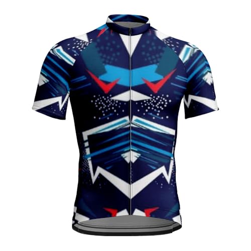 Mateju Maglia Ciclismo Uomo Asciugatura Rapida Abbigliamento Ciclismo Uomo Traspirante Manica Corta Estivo Maglietta da MTB T Shirt Leggero (Blu,XS)