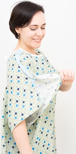 3-Pack 3XL Hospital Gowns with IV Snaps Telemetry Pocket – Unisex Oversized Reusable Patient Gowns for Men and Women – Comfortable Washable Medical Gowns