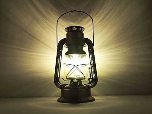 Luminária Lampião de Cobre Com Luz de LED de Alto Brilho Controle de Intensidade a 3 Pilhas Tipo D C