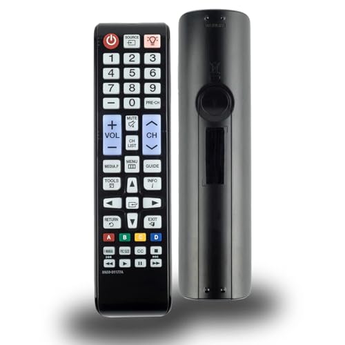 Aurabeam AA59-00600A Universal TV Remote Control Replacement fit for Samsung LED, LCD, Plasma & HDTV, with Backlit Buttons, Sleep & Mute Functions (AA5900600A)