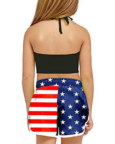 Image of Deerose Kids Hawaiian Swim Board Shorts Quick Dry Active Swim Trunk 5-14 Years