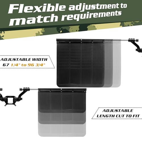 Image of 2.5 inch Hitch Mounted Mud Flaps for Trucks, Truck Mud Flaps Heavy Duty Adjustable Removeable Height and Width, Universal Duty Mud Flaps System to Protects Trailers from Scratches and Dirt.