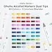 Ohuhu Alcohol Markers - AP Certificated 60-color Double Tipped Art Marker Set for Artist Adults Coloring Illustration - Chisel and Fine Dual Tips - Refillable - Oahu Series of Ohuhu Markers