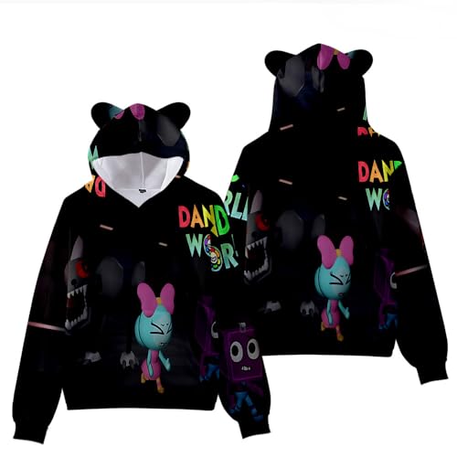 Kids Dandy's World 3D Figure Printed Cat Ear Hoodie