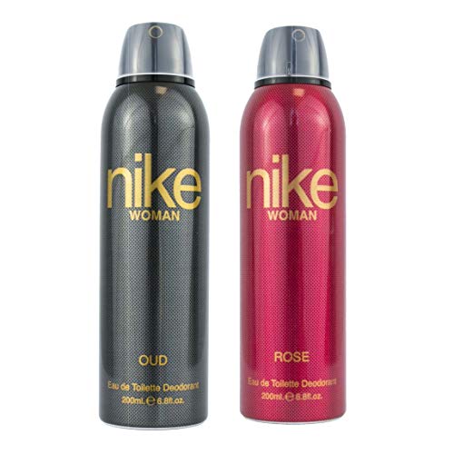 Nike Unisex Oud + Rose Deodorant Spray For Woman- Pack Of 2 (200Ml Each) Nike Unisex Oud + Rose Deodorant Spray For Woman- Pack Of 2 (200Ml Each)