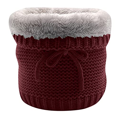 Schlauchschal Rundschal einfarbiger Loop Schlauchschal Halsschlauch Halswärmer Fleece Halstuch Warmer und weicher Schlauchschal Strickschal mit Wolle Zeitloses Mode-Accessoire