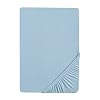 Traumhaft Schlafen – Castell – Markenbettwäsche 0077113 Spannbetttuch Jersey Stretch (Matratzenhöhe max. 22 cm) 1x 90×190 cm – 100×200 cm, bläulich