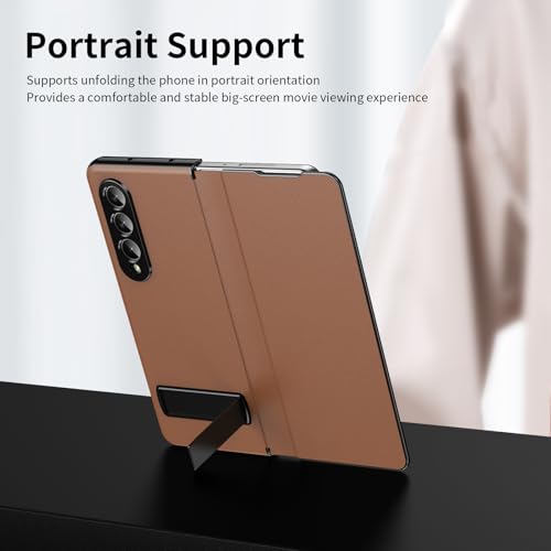 Coque en Cuir PU pour Samsung Galaxy Z Fold 4 avec support premium