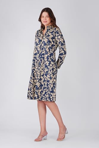 Image of Midi Dress for Women | Rayon A-Line Dress with Pockets | Casual Western Dress for Women | Comfortable Everyday Wear