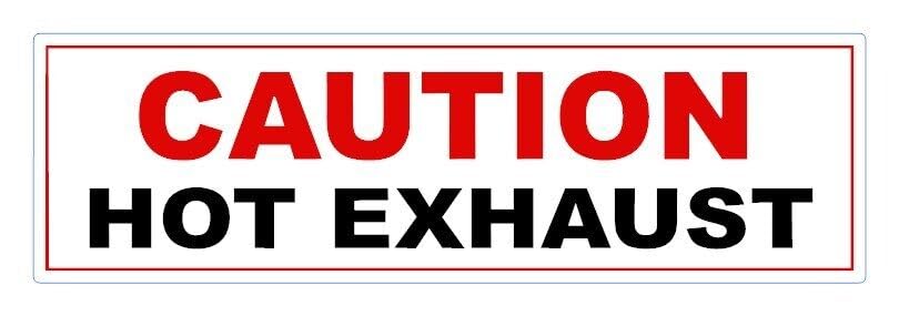 Kramer sticker's shop Caution Hot Exhaust Vinyl Sticker for Car Truck Window Sticker Car Bumper Decal 2.5 inches