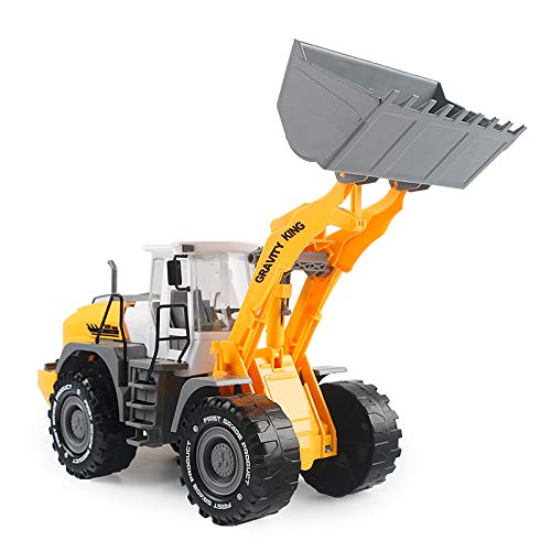 KLEIN Design King - 9998-3A- Baufahrzeug/Bulldozer mit Reibungsmotor in gelb