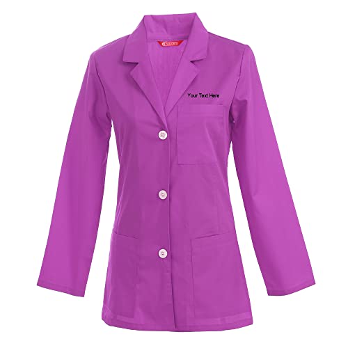 Blouse de laboratoire femme brodée 29 pouces contre les pertes de vêtements