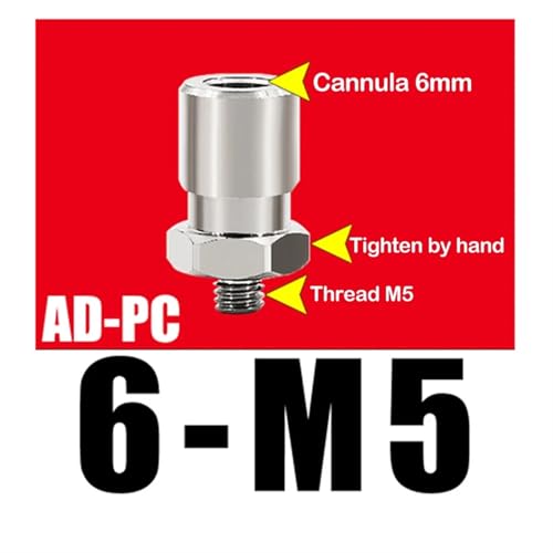 Conector neumático rápido AD-PC6-M5 de cobre para tubo de seis milímetros rectilíneo 2