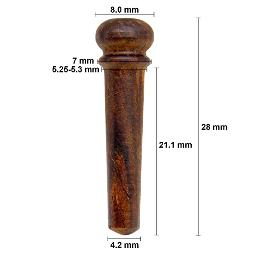 Blisstime 6 String Acoustic Guitar Bone Bridge Saddle And Nut And 6Pcs Rosewood Guitar Bridge Pins #TOP3