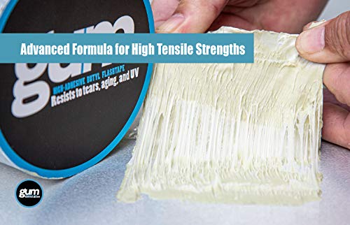 Gum Super Waterproof Butyl Rubber Aluminium Foil Tape - Repair Tape For Roof, Gutter - In Or Outdoor Use Waterproof Tape For Plastic And Metal Repairs - 16Ft Length (2In(W) X 16Ft(L)) #TOP3