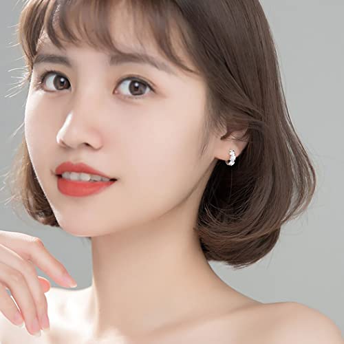 SLUYNZ 925 Sterling Silver Plumeria Flowers Hoop Earrings for Women Teens Small Hoop Earrings Pretty Flowers Huggie3