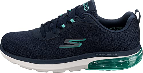 Skechers Skechers Women's GO Walk AIR 2.0-Dynamic Virtue Sneaker, Navy/Turquoise, 6.5