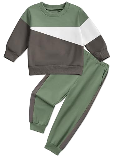 Toddler Boy Clothes Long Sleeve Hoodie Sweatsuits Tops and Pants 2Pcs Boys Fall Winter Outfits Set
