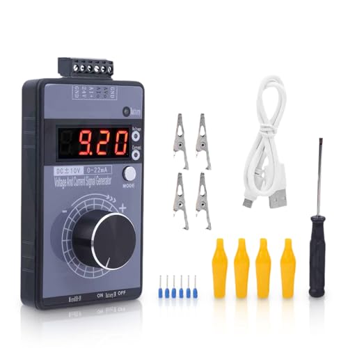 Current Voltage Generator, DC 0‑10V 0/0‑22mA Interface Analog Simulator, 3 Types of Power Supply 4 Digit Display Generator for PLC Panel Debugging
