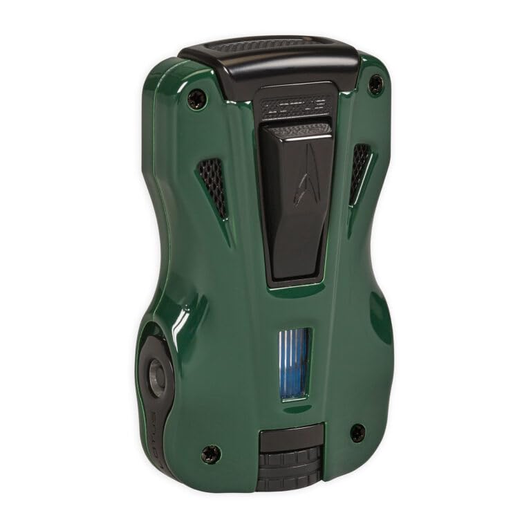 Lotus LighterTwin Pinpoint Wind Resistant Torch Flame Lighter- L73- Green