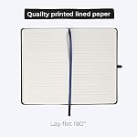 WallDeca Carnets de notes en ligne 4 Couverture rigide, 240 Pages, règlement de l'Ordre 21 x 13 cm, Ivoire 80 GSM Cahiers pour le travail, l'école, les affaires, le collège, les notes, la revue (4-Pack)