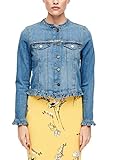 s oliver jeansjacke Rüschen s.Oliver BLACK LABEL Damen Jeansjacke mit Rüschen blue stretched den 36