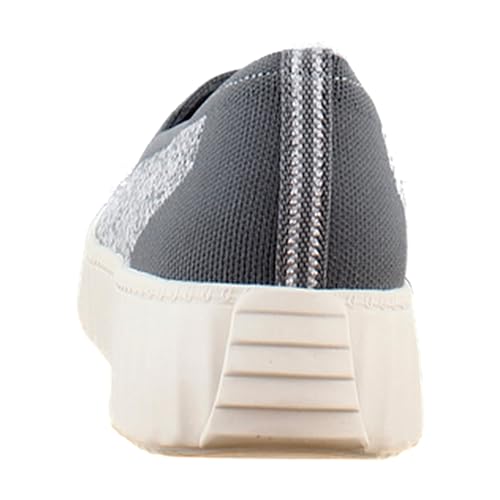 Bzees Women's Wednesday Modern Loafer, Graphite Heathered, 9.54