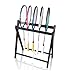 XINQUILIFY Wooden Tennis Racket Storage Rack – Solid Wood Rack Holder, EVA Foam Protection, Large Capacity 10‑Racket Organizer, for Home Gym Club Music Studio (Black)