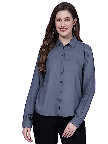 Image of OOMPH! Women's Cotton Regular Fit Floral Button Down Shirt