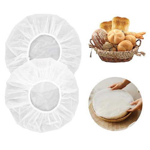 MAQIHAN 2pcs Bread Proofing Cover - Reusable Bowl Covers for Proofing Sourdough Starter Rising Proving Bags Sour Dough EVA Plastic Food Covers Stretch Stay Fresh Bags Bread Making Baking Tools