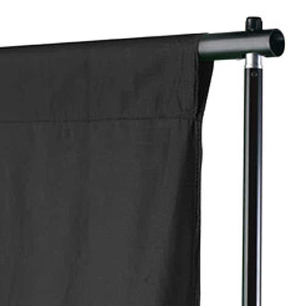 vidaXL Fotohintergrund ohne Ständer Baumwolle Schwarz 600x300 cm