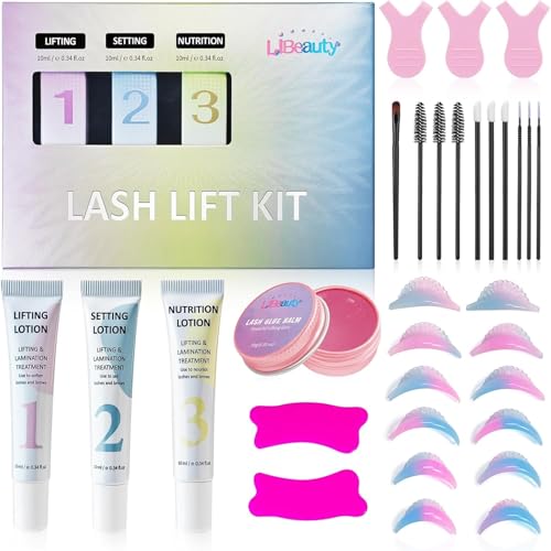 Libeauty Lash Lift Kit 10ml – Eyelash Lift Kit & Brow Lamination Kit with Lash Lift Balm, Tubular Precision Design for Easy At-Home or Salon Use