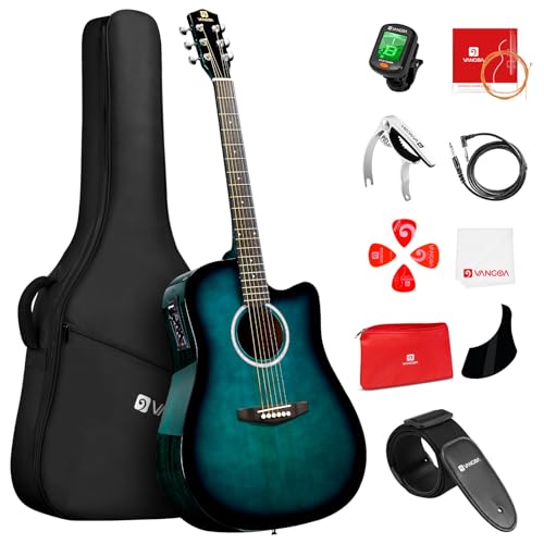 image for Vangoa Acoustic Electric Guitar Bundle for Beginner Teen Adult Full Si