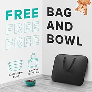 Ruff ‘N Ruffus Portable Foldable Pet Playpen + Carrying Case & Collapsible Travel Bowl | Indoor/Outdoor use | Water Resistant | Removable Shade Cover (Medium)